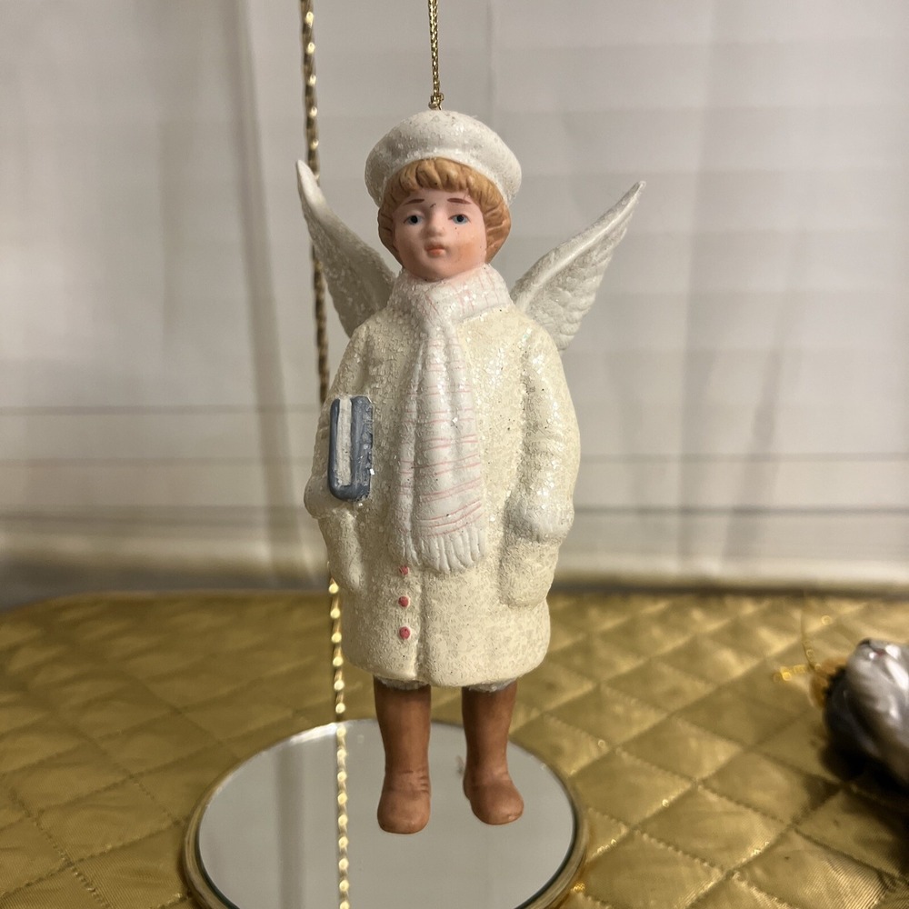 Costco's Victorian Ceramic Christmas‎ Angel Ornament